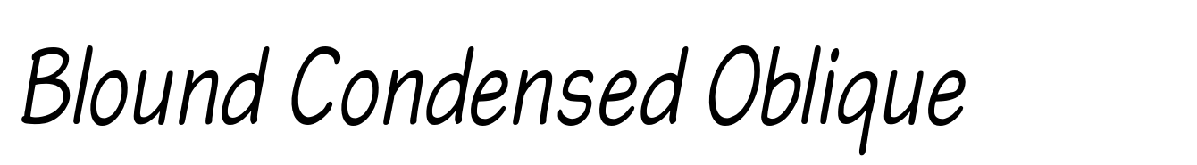 Blound Condensed Oblique